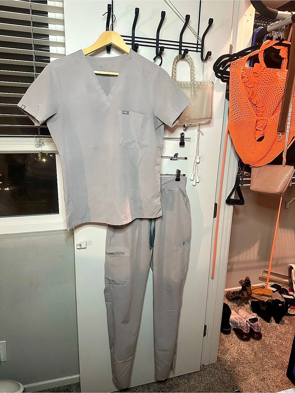 FIGS Gray Scrub Set Size Small